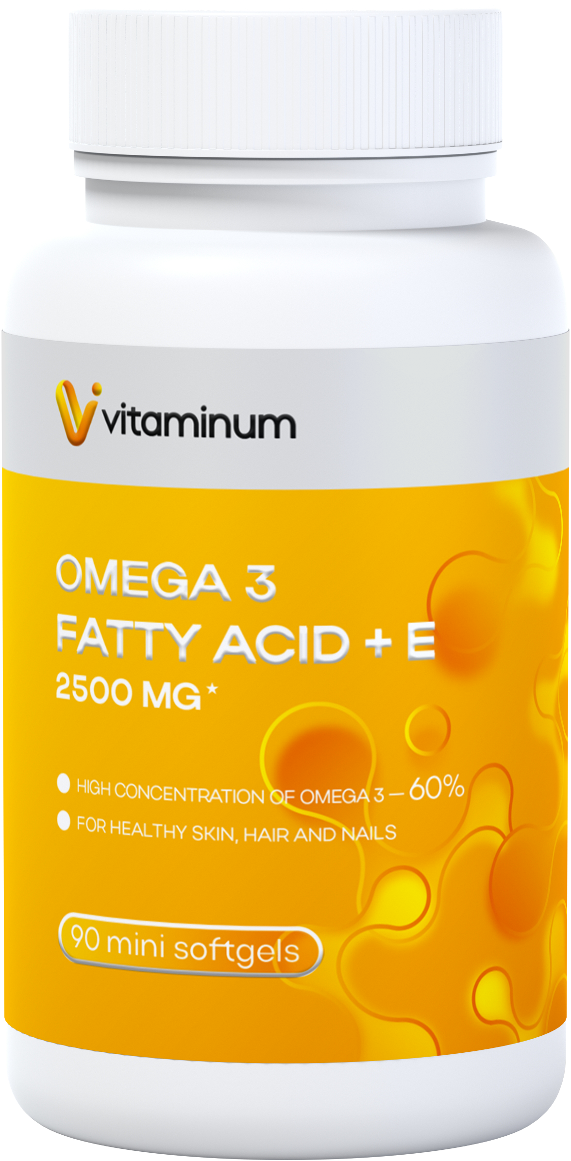  Vitaminum ОМЕГА 3 60% + витамин Е (2500 MG*) 90 капсул 700 мг   в Чите
